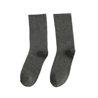 復古質感襪 中筒襪 襪子 長襪 女襪 少女襪 學生襪 堆堆襪 素色 - 3雙入(深灰)