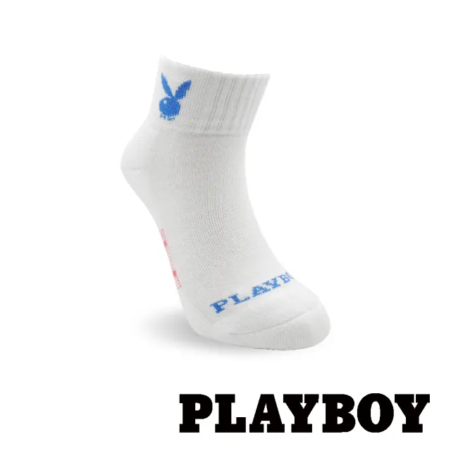 【PLAYBOY】網狀透氣女運動短襪-白(運動襪/女襪/氣墊襪/慢跑襪/短襪)