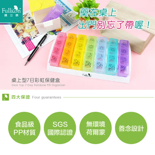 【fullicon】護立康桌上型7日彩虹保健盒組(藥盒)
