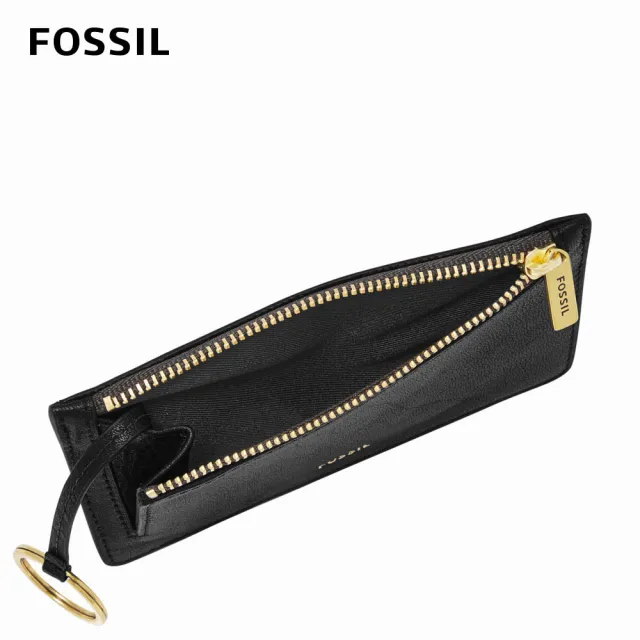 【FOSSIL】Logan 真皮卡片零錢包-黑色 SL7925001