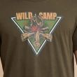 【JOHN HENRY】WILD CAMP三角營火短袖T恤-綠