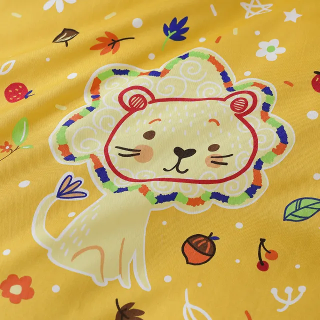 【GOLDEN-TIME】40支精梳棉兩用被床包組-小獅的夢境(雙人)