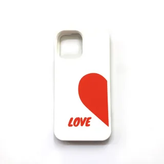 【Candies】iPhone 12 Pro Max適用6.7吋 Simple情人節系列 LOVE 手機殼(白)