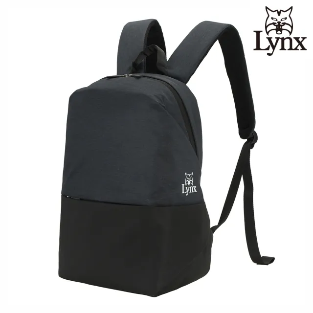 【Lynx】美國山貓極簡休閒防潑水布包後背包(深藍色)