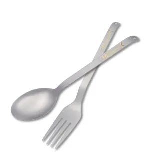 【BEST Ti】純鈦餐具 超值湯叉2入組 湯匙&叉子