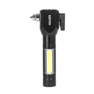 【KINYO】USB充電鋁合金可磁吸LED三合一功能手電筒(手電筒)