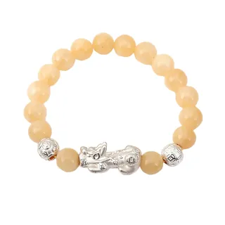 【雨揚】38女王節 純銀貔貅黃玉手鍊