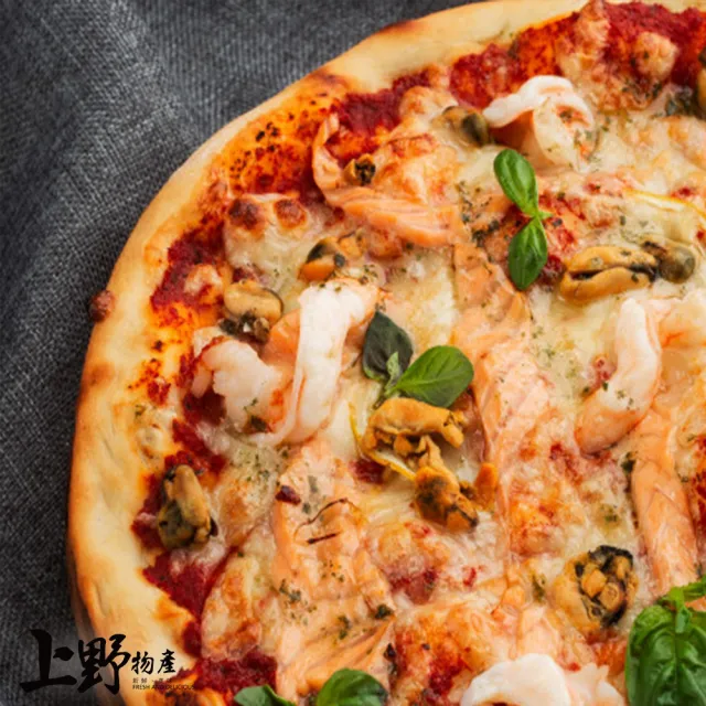 【上野物產】6吋地中海蝦仁海鮮pizza x2片(120g土10%/片 海鮮 披薩 Pizza)