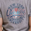 【JOHN HENRY】純棉紐約大學字母印花短袖T恤-灰