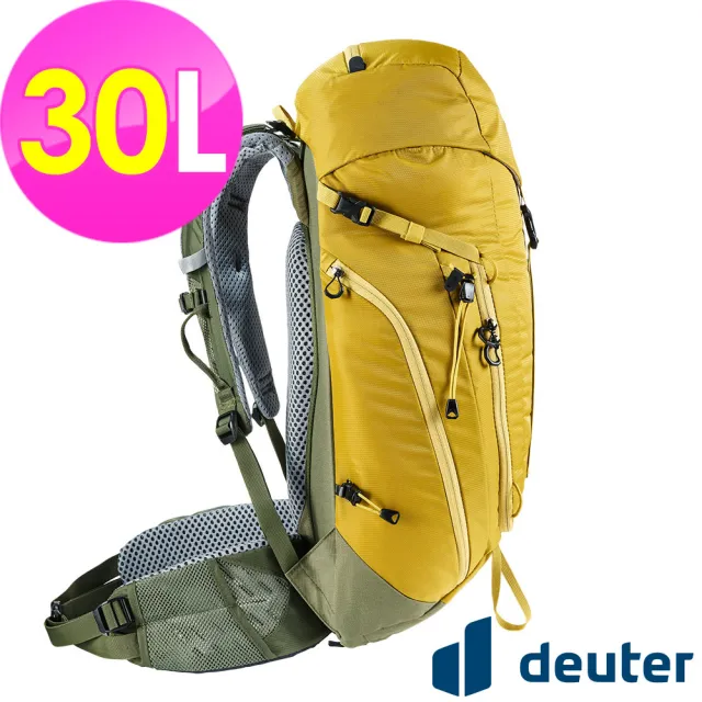 【deuter】TRAIL 30L輕量拔熱透氣背包(3440521薑黃/戶外休閒包/健行包/登山包)