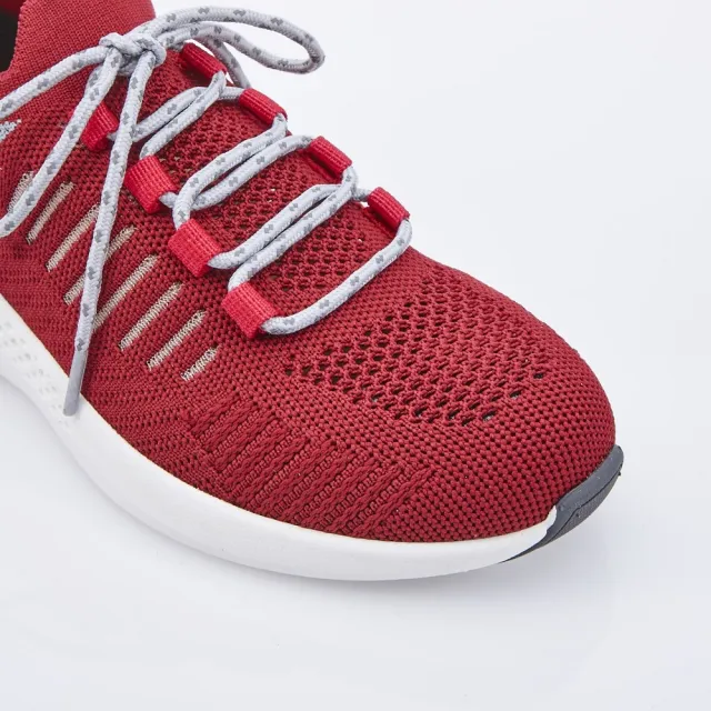 【A.S.O 阿瘦集團】新品 effie網獨款-輕量撞色飛織休閒鞋(洋紅)