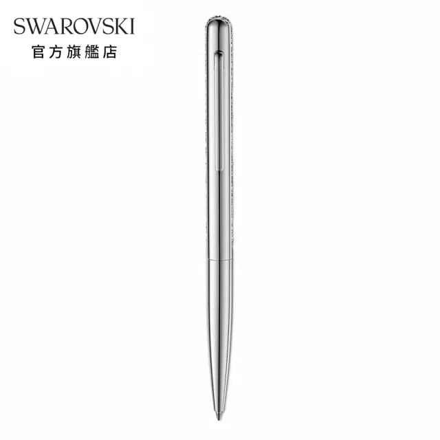 【SWAROVSKI 官方直營】CRYSTAL SHIMMER 白金色水晶圓珠筆 交換禮物(Crystal Shimmer)