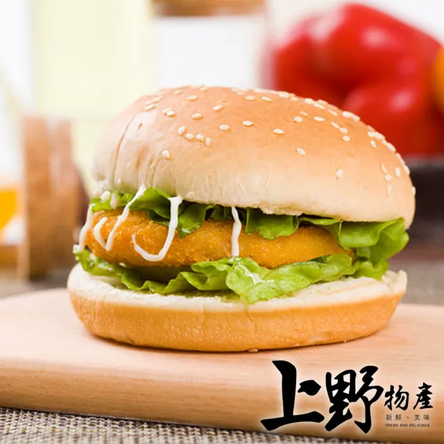 【上野物產】特選紅龍黑胡椒香雞堡排 x3包(500g±10%/10片/包)