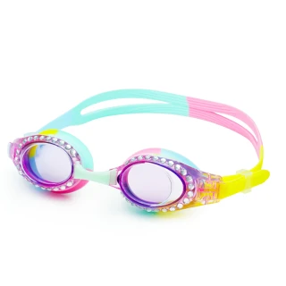 【SAEKO】舒適抗UV防霧快調兒童泳鏡 鑽石 KJ56(蛙鏡)