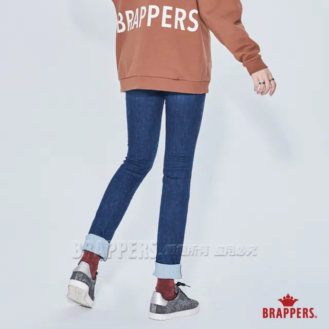 【BRAPPERS】女款 新美尻系列-中腰彈性窄管褲(深藍)