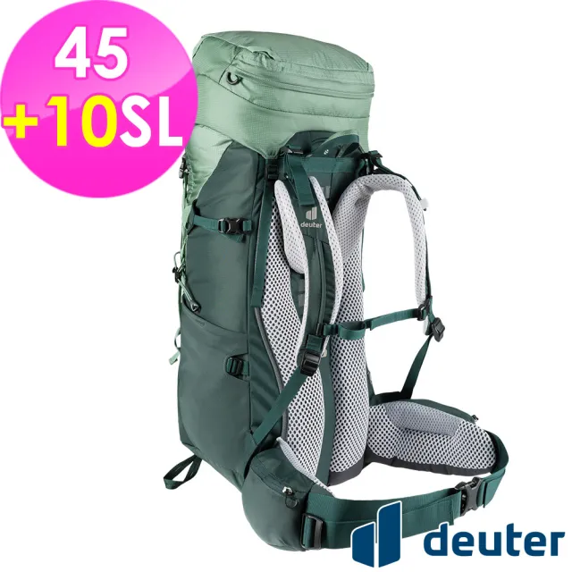 【deuter】AIRCONTACT LITE 45+10SL拔熱式透氣背包(3340421蘆薈綠/長途登山包/自助背包客/休閒旅遊包)