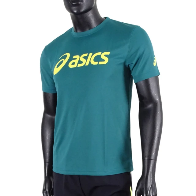 asics 亞瑟士 Asics T-Shirts 男 短袖 T恤 運動 透氣 排汗 吸濕 快乾 抗UV 台灣製 綠(K31415-82)