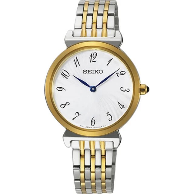 SEIKO 精工 CS系列 浪漫優雅時尚鋼帶女錶-雙色30mm(SFQ800P1)