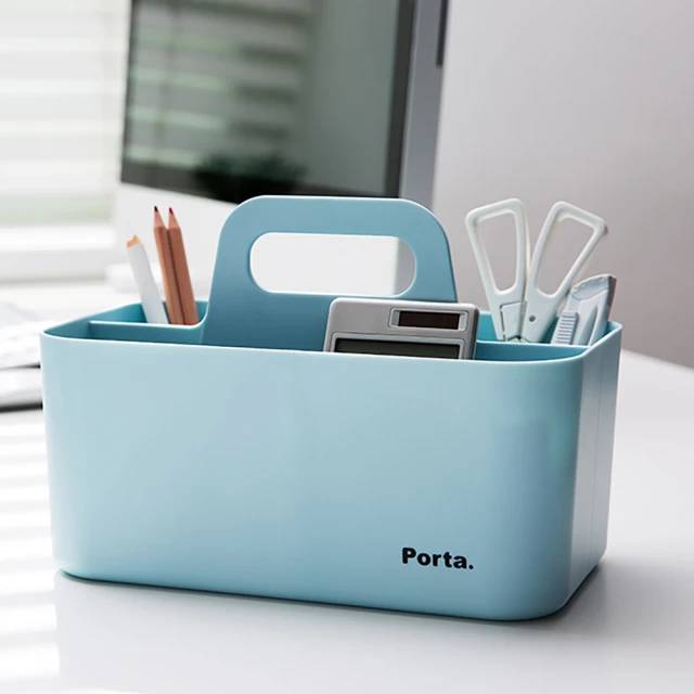 【LITEM 里特】Porta手提可堆疊整理盒/小/薄荷藍(收納盒/小物收納箱/手提式/居家寢室/可堆疊)