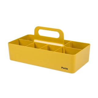 【LITEM 里特】Porta手提可推疊整理盒/大/黃(收納盒/小物收納箱/手提式/居家寢室/可堆疊)