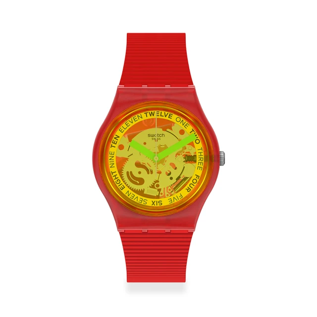 【SWATCH】Gent 原創系列手錶RETRO-ROSSO 復古風華 瑞士錶 錶(34mm)