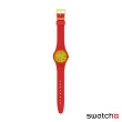【SWATCH】Gent 原創系列手錶RETRO-ROSSO 復古風華 瑞士錶 錶(34mm)