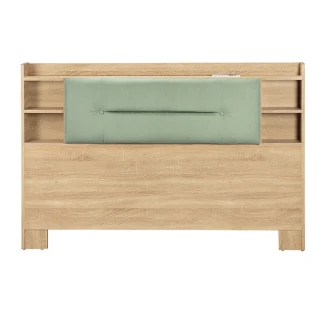 【綠活居】新德里   現代5尺皮革雙人床頭箱(不含床底＋不含床墊)