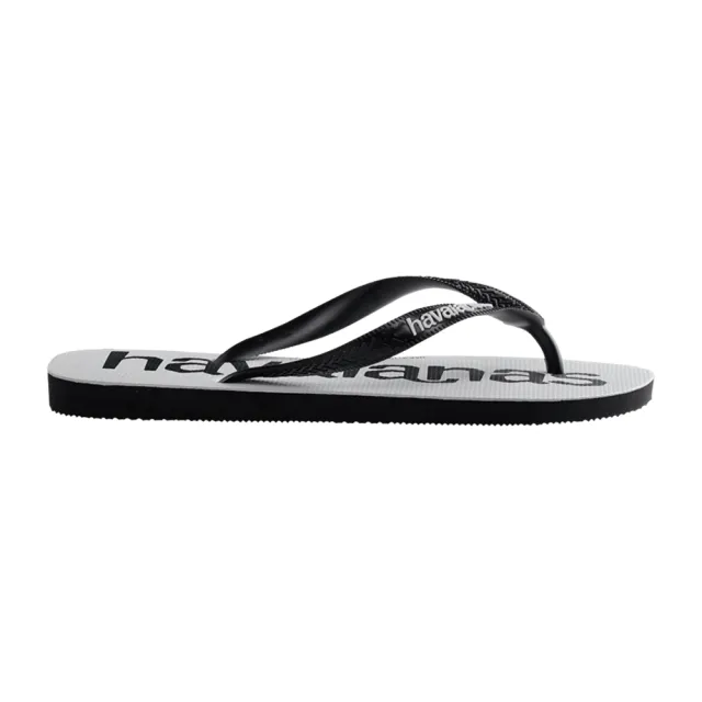 【havaianas 哈瓦仕】拖鞋 男鞋 夾腳拖 大Logo Top mania 黑 4144264-1069M