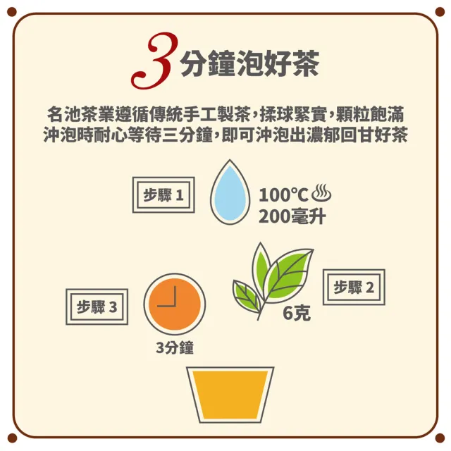 【名池茶業】台灣饗悅手採輕烘焙高冷烏龍茶葉150gx6包(共1.5斤)