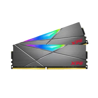 【ADATA 威剛】XPG D50 DDR4/3200_8GB*2入 桌上型RGB超頻記憶體(灰★AX4U320038G16A-DT50)