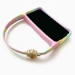 【Candies】iPhone 11 Pro Max適用6.5吋彩虹菱格手拿包