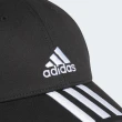 【adidas 愛迪達】帽子 BBALL 3S Cap CT 男女款 愛迪達 三線 老帽 遮陽帽 穿搭 黑 白(FK0894)