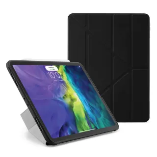 【Pipetto】iPad Air 第5代10.9吋 /Air 11吋Origami 多角度多功能保護套 黑色(iPad Air 10.9吋第4/5代)
