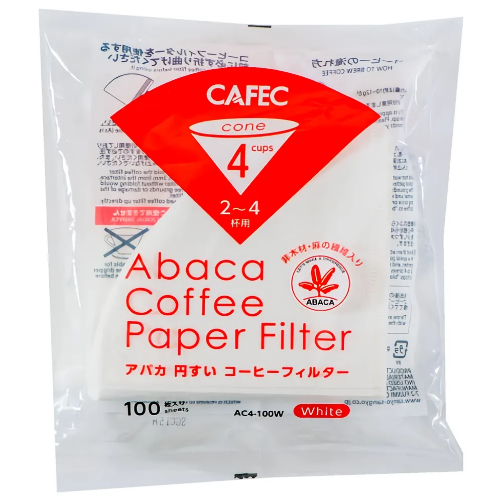 【日本三洋產業CAFEC】總代理 CAFEC ABACA錐形濾紙2-4人份 / 原色(AC4-100B)
