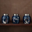 【古緣居】霽藍合金蓋陶瓷密封茶葉罐儲物罐(三款任選)