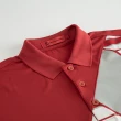 【ROBERTA 諾貝達】台灣製 吸溼排汗 運動長袖POLO棉衫(紅色)