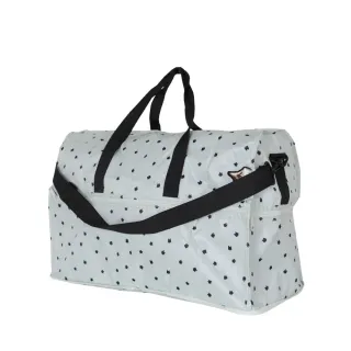 【HAPI+TAS】日本原廠授權 大摺疊旅行袋 薄荷躲貓貓(H0004/旅行袋/ 摺疊收納袋/購物袋)
