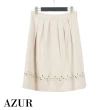 【AZUR】甜美風格百褶裙-米白