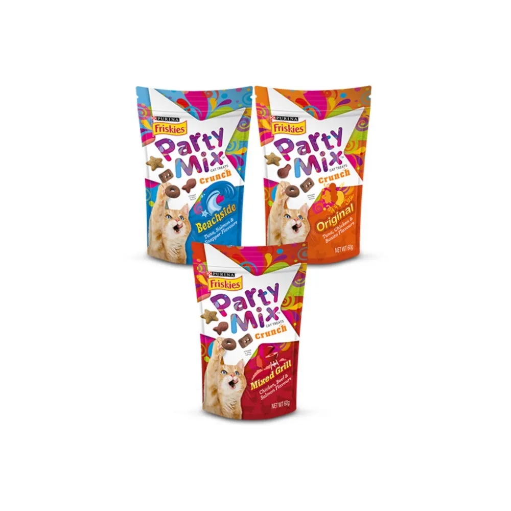 【Friskies 喜躍】Party Mix香酥餅 60g*8入1盒(貓零食)