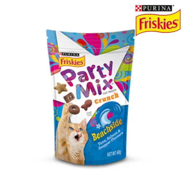 【Friskies 喜躍】Party Mix香酥餅 60g*8入1盒(貓零食)