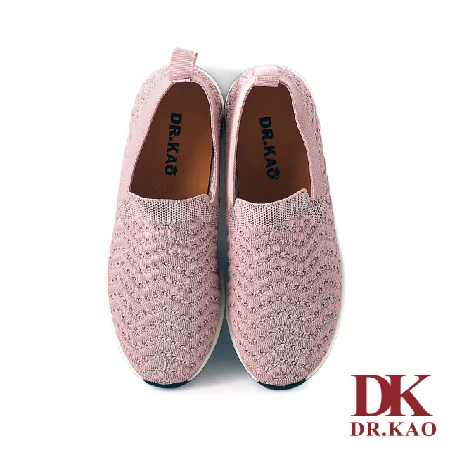 【DK 高博士】編織單色休閒氣墊鞋 73-0114-40 粉紅色