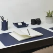 【Aholic】Aholic 皮革桌墊(深藍)