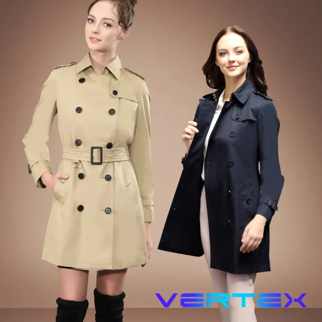 【VERTEX】英國貴族正統經典長風衣大衣(卡其色/藍色)