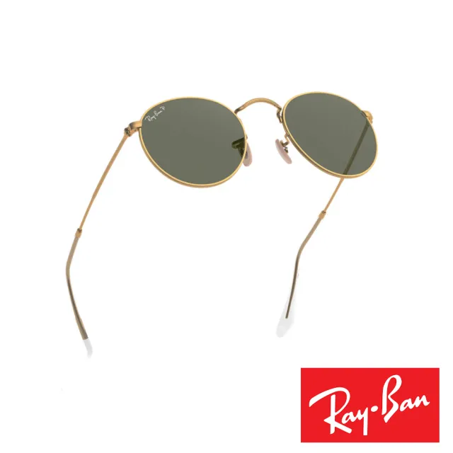 RayBan 雷朋】復古圓框太陽眼鏡(墨綠金#3447-001-50/53) - momo購物網