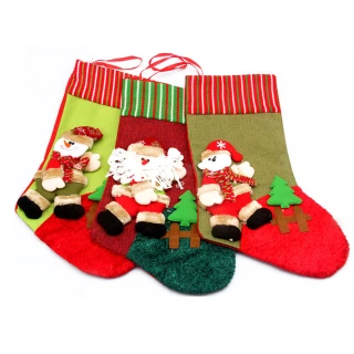 【2入組】43公分叮叮噹大聖誕襪(18吋許願聖誕襪  其中一入樣式隨機出貨)