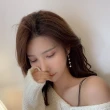 【Emi 艾迷】韓系925銀針性感迷人珍珠垂墜耳環