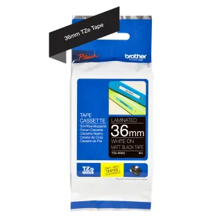 【brother】官方直營 TZe-M365 質感消光標籤帶(36mm 消光黑底白字)