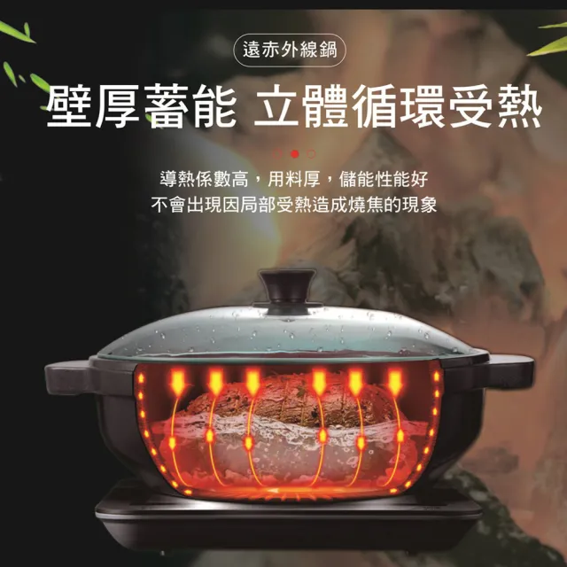 【吉來家】遠紅外線全炭百歲鍋-32cm全能鍋★送矽膠鏟(一體成形/環保材質/不沾性質/宅在家自己煮)
