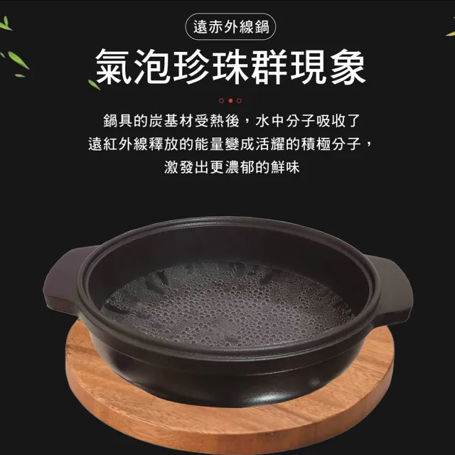 【吉來家】遠紅外線全炭百歲鍋-24cm湯鍋★送湯杓(一體成形/環保材質/不沾性質/宅在家自己煮)