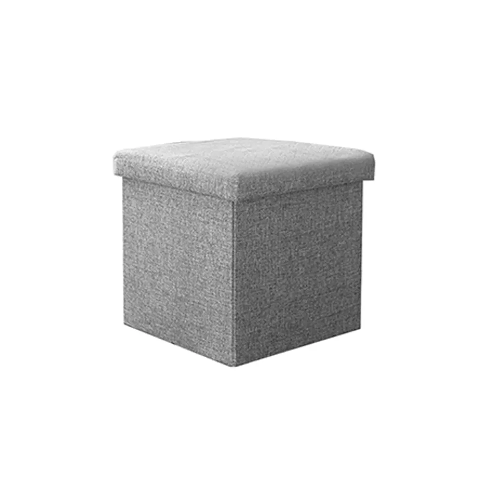 【樂邦】方型棉麻收納椅凳-中款38cm/4入(55L 收納凳 椅子 儲物)